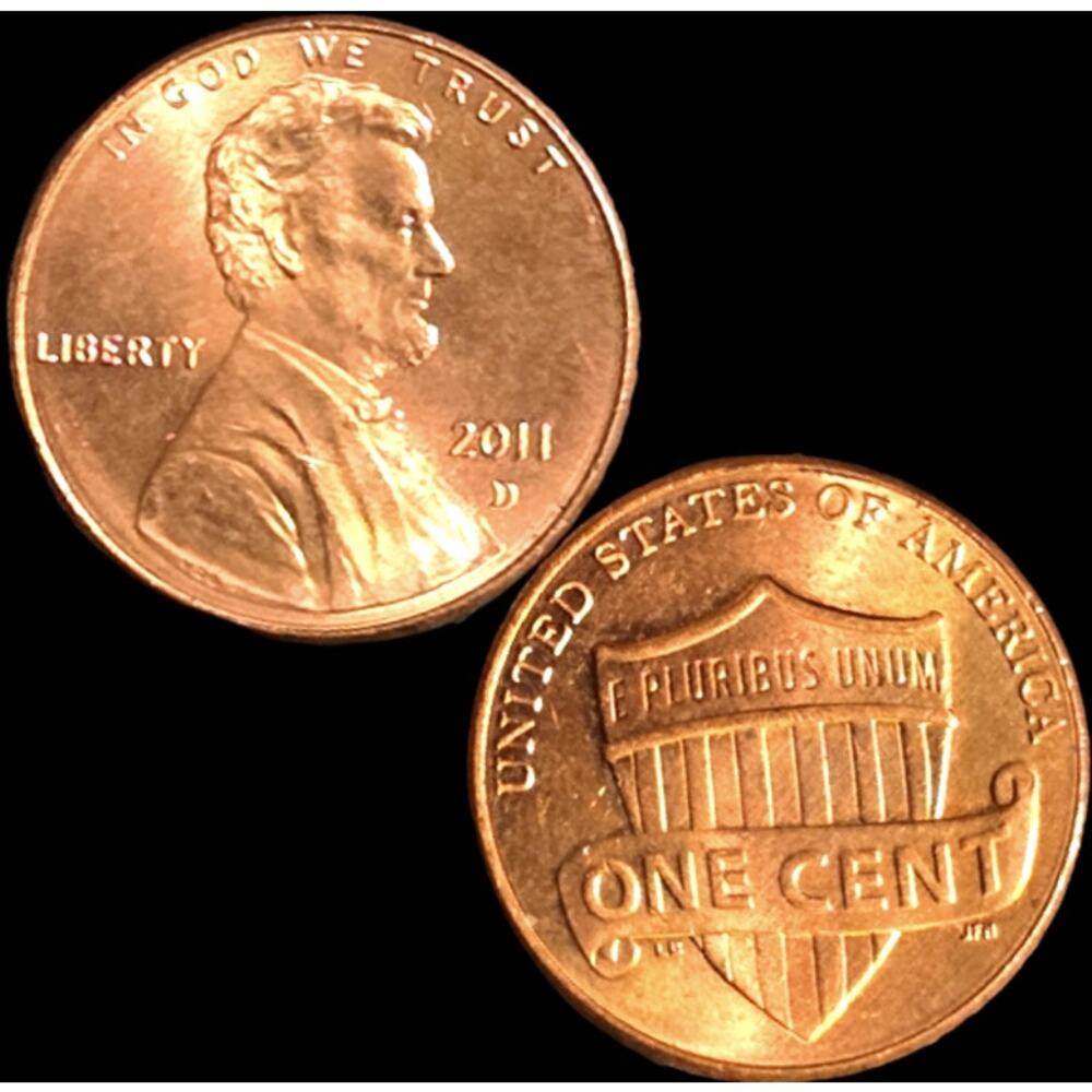 2011D Lincoln Memorial Cent Penny Doubled Ear Variety Coin READ